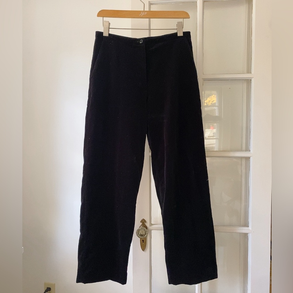 L.L. Bean Velour Black Pants women’s size 8 Vintage and Gorgeous! Medium